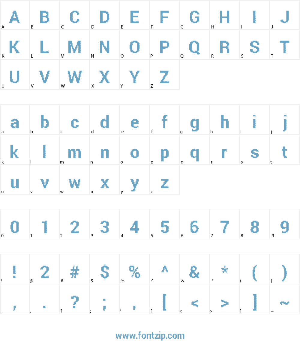 Parametric Glitch Font Character